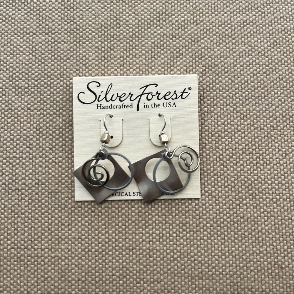 Silver forest sterling silver dangle earrings